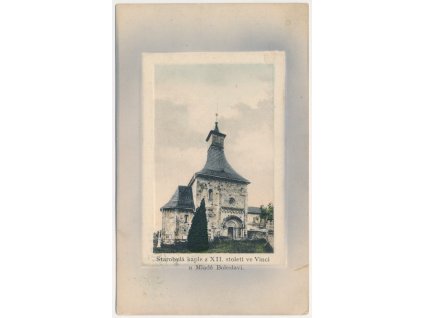36 - Mladoboleslavsko, Vinec, Kaple z XII. století, cca 1916