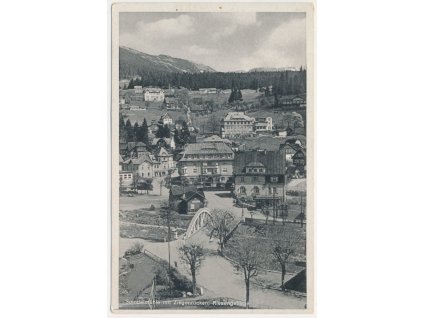 66 - Trutnovsko, Špindlerův Mlýn, pohled na město, cca 1945