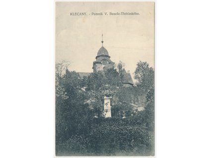 50 - Praha-východ, Klecany, pomník V. Beneše Třebízského, cca 1909