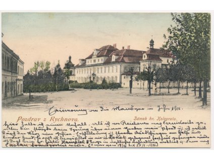 57 - Rychnov nad Kněžnou, zámecká partie, cca 1900