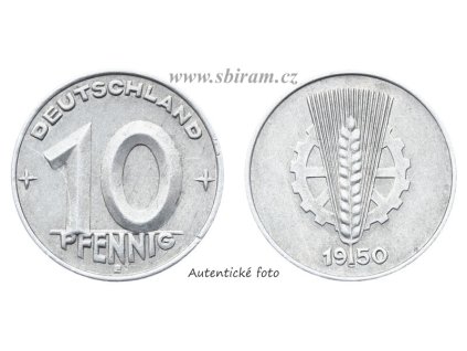 NDR, mince 10 Pfennig, 1950 E, stav 1/1