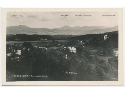15 - Domažlicko, Česká Kubice, "Šumavské hory", cca 1937