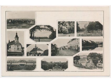 54 - Příbramsko, Dobříš, 11-ti záběr dominant města, cca 1942
