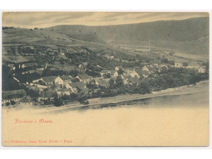 51 - Praha-západ, Davle, Celkový pohled, cca 1900