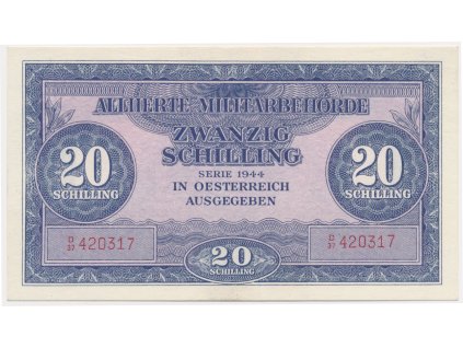 Rakousko, 20 Schilling, 1944, stav UNC