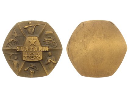 ČSSR, AE plaketa Svazarm, průměr 60 mm, pěkný sběratelský stav