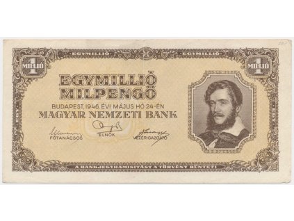 Maďarsko, 1 mil. Milpengö, 1946, stav 2