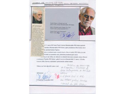 Stránský Jiří (1931-2019), spisovatel, sběratelský list s dopisem a vl. podpisem