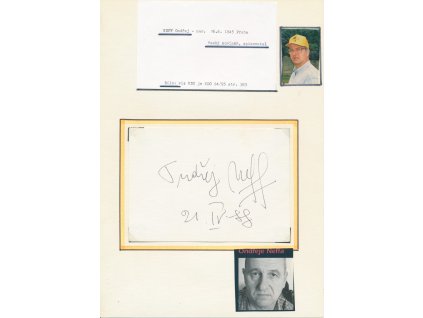 Neff Ondřej (1945), spisovatel, novinář, sběratelský list s vl. podpisem