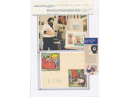 Pilař Radek (1931-1993), malíř, grafik, sběratelský list s vl. podpisem