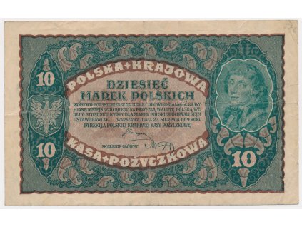 Polsko, 10 Polských Marek, 1919, oběhový stav