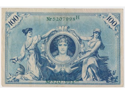 Německo, 100 Marek, 1908, oběhový stav