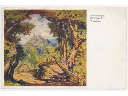 55 - Rakovnicko, Křivoklát, "V pralese", A. Kalvoda, cca 1926