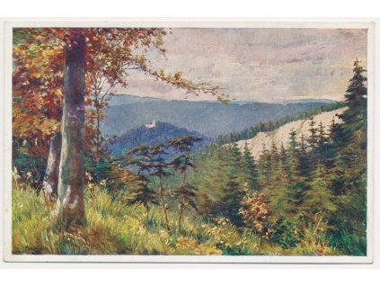 70 - Orlickoústecko, Litice nad Orlicí, celkový pohled, cca 1929