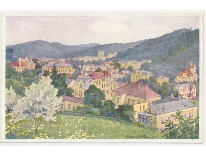 08 - Chebsko, Mariánské Lázně, celkový pohled, cca 1912