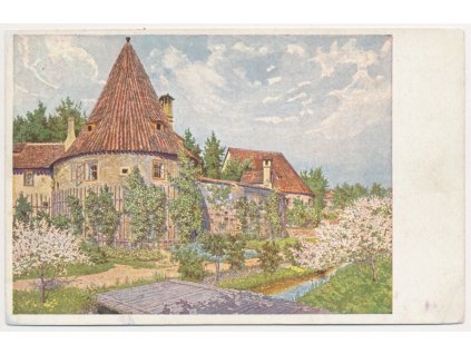 24 - Jindřichohradecko, Třeboň, Staré opevnění v zámecké zahradě, 1944