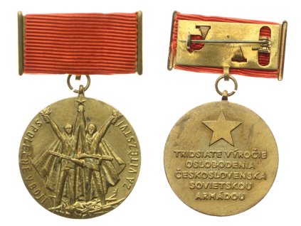 ČSSR, AE medaile 30.výročí osvobození, 1975, stav 1/1