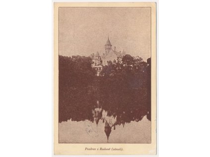 42 - Opavsko, Raduň, pohled na zámek, cca 1937