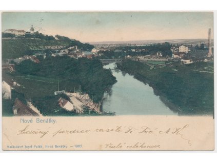 36 - Mladoboleslavsko, Benátky n. Jizerou - Nové Benátky, celk. pohled, 1905, lom v růžku