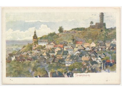 39 - Novojičínsko, Štramberk, pohled na město, cca 1930
