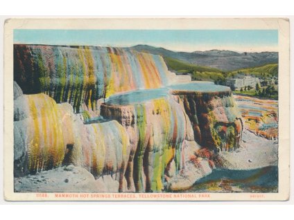 USA, Yellowstone National Park, Mammoth hot springs terraces, cca 1928