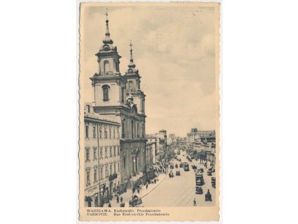 Polsko, Varšava (Warszawa), Krakowskie Przedmiescie, cca 1935
