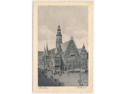 Polsko, Breslau (Vratislav), Rathaus, cca 1931