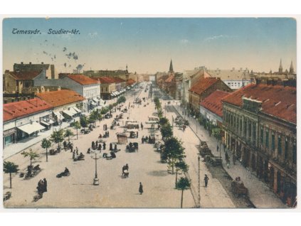 Rumunsko, Temešvár (Temesvár), Scudier-tér, cca 1915