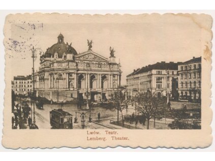 Ukrajina, Lwów, Teatr, Divadlo, cca 1915