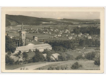01 - Benešovsko, Sázava, celkový pohled, cca 1950