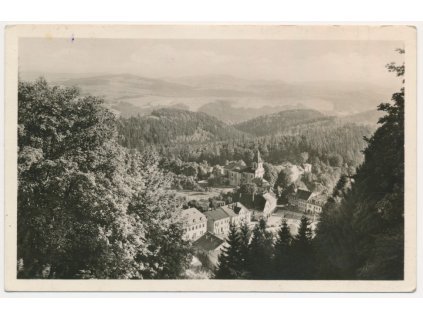 66 - Trutnovsko, Žacléř, celkový pohled na město, cca 1955