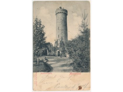 08 - Chebsko, Mariánské Lázně, Aussichtsthurm, cca 1903