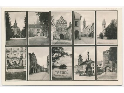 24 - Jindřichohradecko, Třeboň, 10-ti okénkový záběr dominant, cca 1942