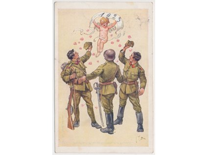 Vojenské Novoroční přání k roku 1923