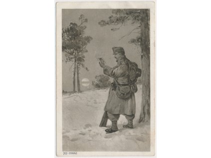Vojenská, Její obraz, "Voják vzpomíná na svou milou", 1915