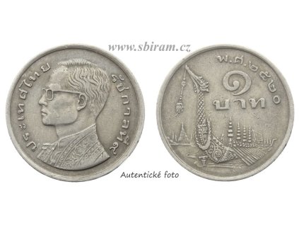 Thajsko, mince 1 Baht, 1977...viz autentické foto