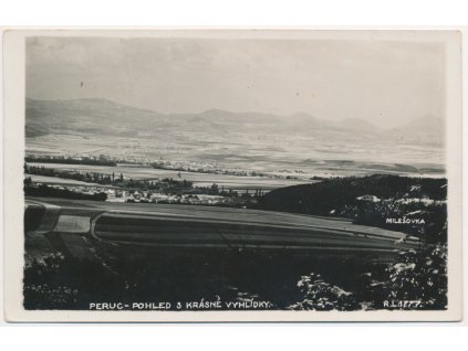 34 - Lounsko, Peruc, celkový pohled z vyhlídky, cca 1935