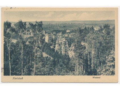 25 - Karlovy Vary, Westend, pohled na město, cca 1934