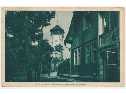 25 - Karlovy Vary, Rozhledna "Freundschaftshöhe", cca 1931