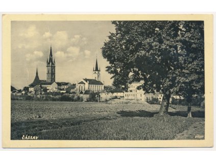 31 - Kutnohorsko, Čáslav, pohled na město, cca 1939