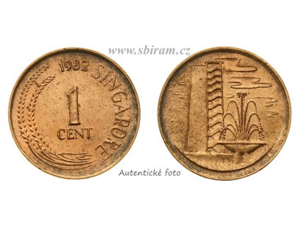 Singapur, mince 1 Cent, 1982, stav 1/1...viz autentické foto