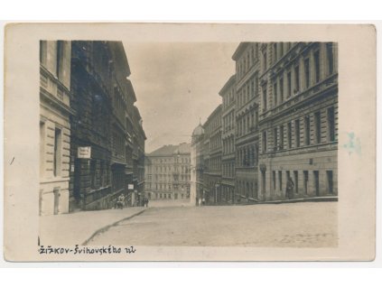 49 - Praha, Žižkov, Oživená Švihovského ulice, cca 1928