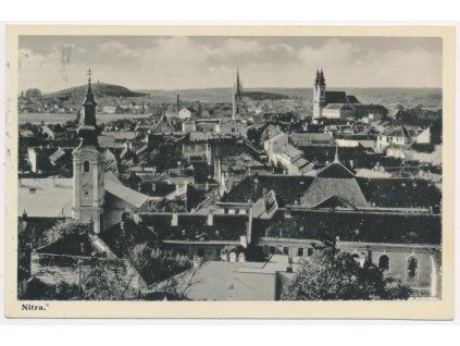 Slovensko, Nitra, pohled na město, cca 1935