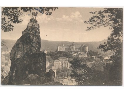25 - Karlovy Vary, pohled na město z Jeleního skoku, cca 1936