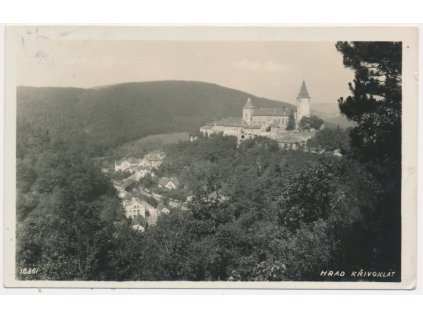 55 - Rakovnicko, pohled na hrad Křivoklát a okolí, cca 1932