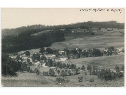 61 - Svitavsko, Pustá Rybná, celkový pohled na obec, cca 1918