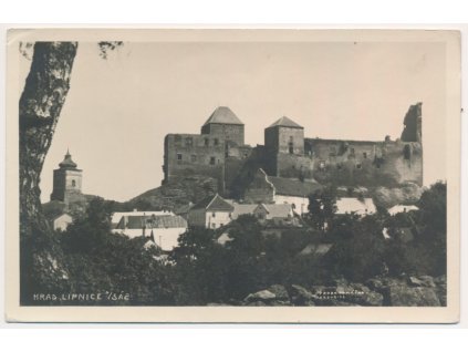 17 - Havlíčkobrodsko, Lipnice nad Sázavou, hrad Lipnice, cca 1942