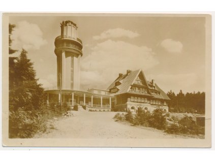 70 - Orlickoústecko, Orlické hory, Tyršova chata na Suchém vrchu, 1957