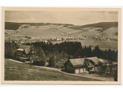 57 - Rychnovsko, Deštné v Orlických horách, Hotel Panorama a okolí, 1956
