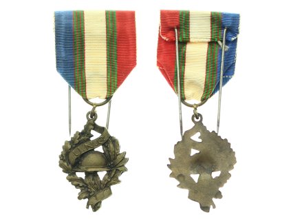Francie, AE pamětní medaile Veteránů, 1914/1918, stuha, stav 1/1/1